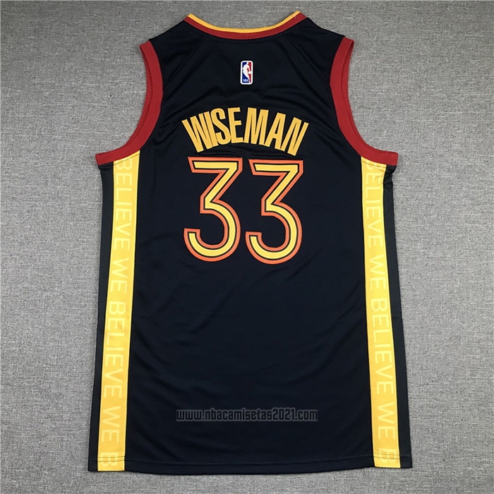 Camiseta Golden State Warriors James Wiseman #33 Ciudad 2020-21 Azul